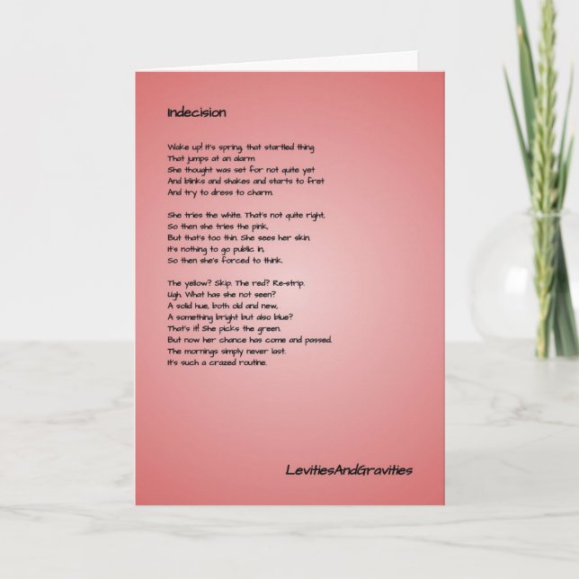 Carte de voeux Poem - Printemps (Devant)