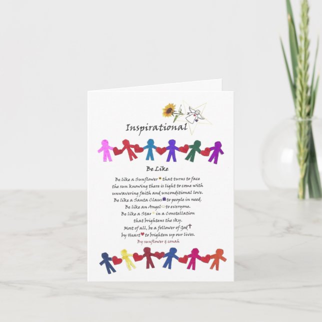 Carte De Voeux Poème Inspirationnelle (Devant)