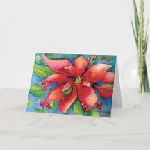 Carte de voeux Poinsettia