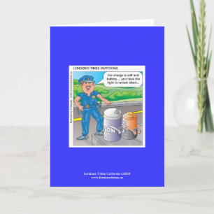 Carte de vœux Police Humour Attaque et voies de fa