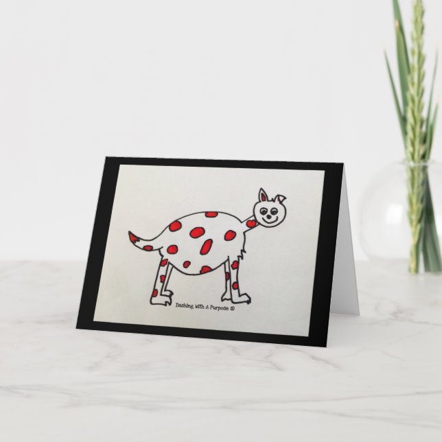 Carte de voeux "Polka Dot Harley" (Devant)