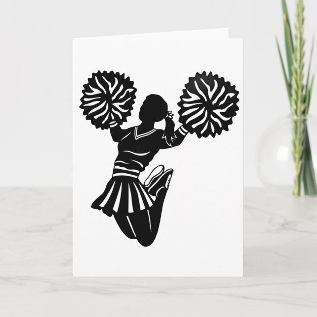 Carte de voeux pom-pom girl (Devant)