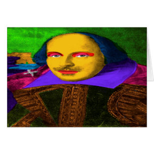 Carte de vœux Pop Art William Shakespeare