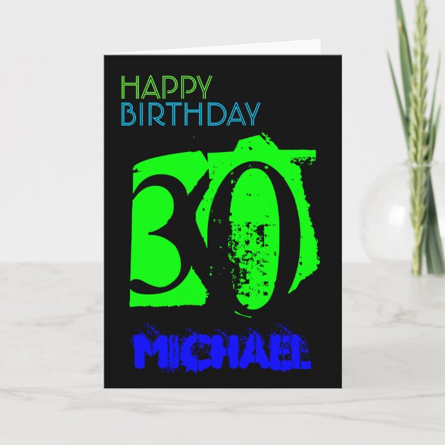 Carte de voeux POP personnalisée 30e anniversaire (Devant)