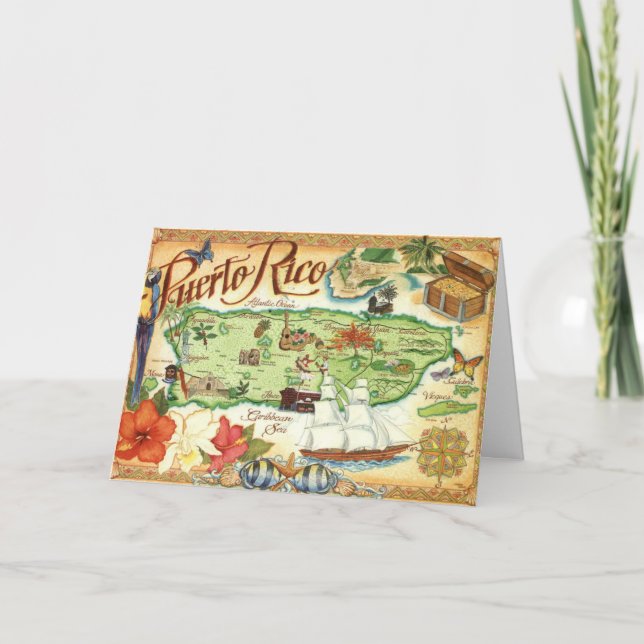 Carte de voeux Porto Rico Fête des pères (Devant)