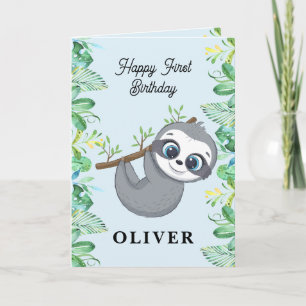 Carte de voeux pour 1er anniversaire de naissance 