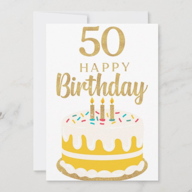 carte de voeux pour 50e anniversaire (Devant)