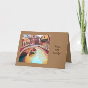 Carte de vœux pour 60e anniversaire avec Venise, I