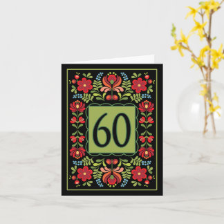 Carte de voeux pour 60e anniversaire de la concept
