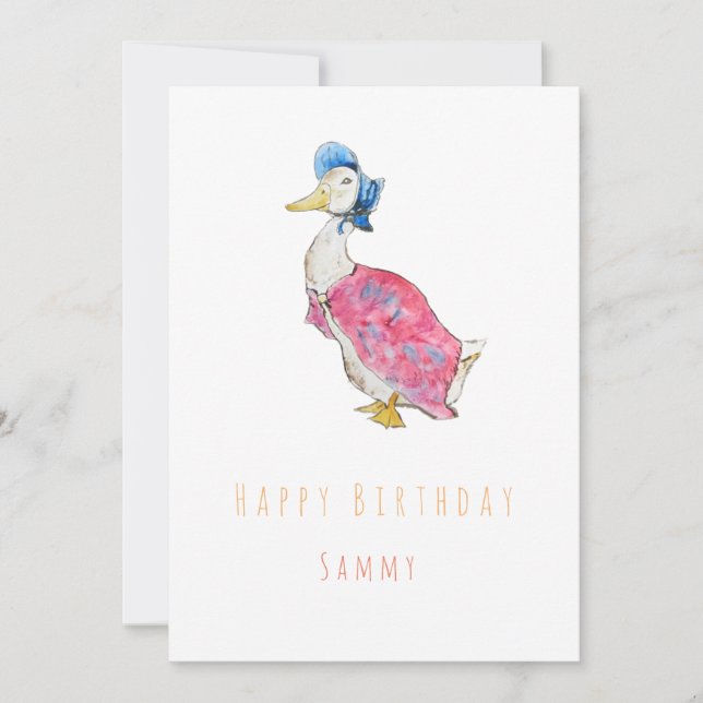 Carte de voeux pour anniversaire de Duck Happy  (Devant)