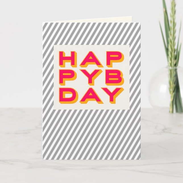Carte de voeux pour Anniversaire joyeux (Devant)