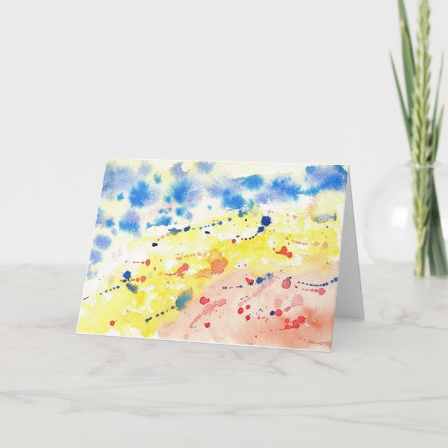 Carte de voeux pour aquarelle de rayon de soleil (Devant)