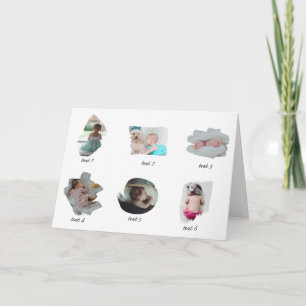 Carte de voeux pour bébé moderne Photos Collage