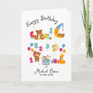 Carte de vœux pour bébé né garçon fille anniversai