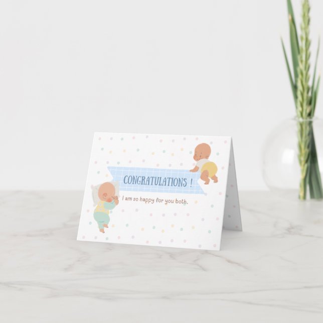 Carte de voeux pour bébé nouveau-né (Devant)