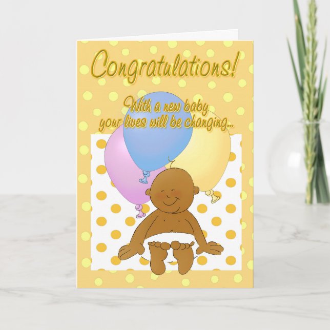 Carte de voeux pour bébé nouveau-né (Devant)