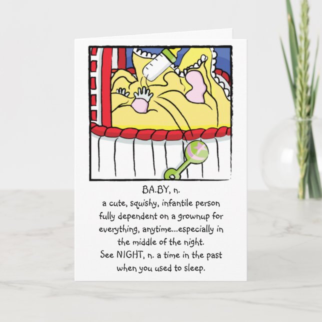 Carte de voeux pour bébés nouveau-nés (Devant)