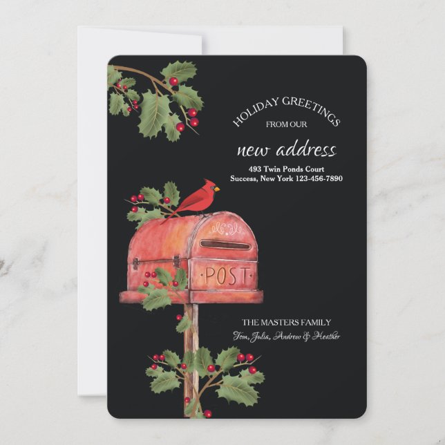 Carte de vœux pour boîte aux lettres de fêtes (Devant)
