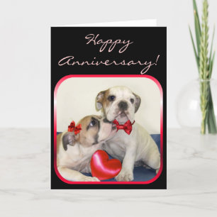 Carte de voeux pour Bulldogs de Joyeux Anniversair