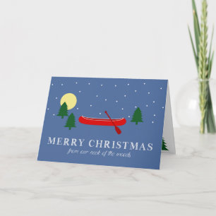 Carte de voeux pour canot de Noël