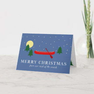 Carte de voeux pour canot de Noël