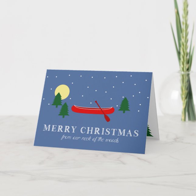 Carte de voeux pour canot de Noël (Devant)