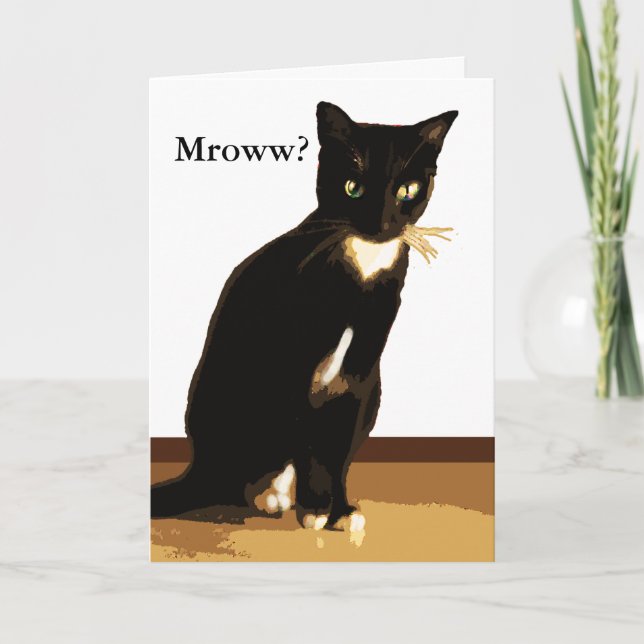 Carte de voeux pour chat (Devant)