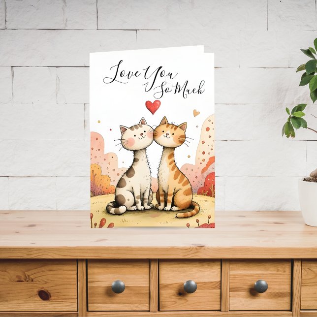 Carte de vœux pour chat de la Saint-Valentin (Créateur téléchargé)