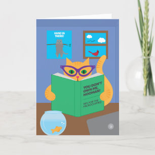 Carte de voeux pour chats de quarantaine