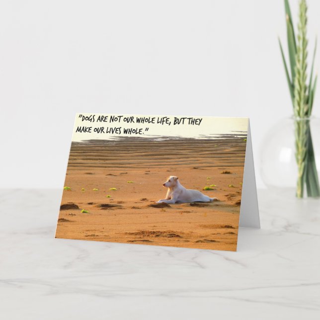 Carte de voeux pour chien, carte de perte pour ani (Devant)