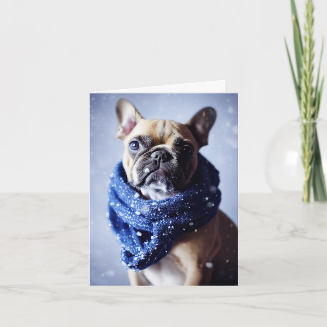 Carte de voeux pour Chien-Chien-Chien d'Hiver (Devant)
