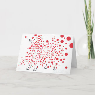 Carte de voeux pour chien dalmate Spotty