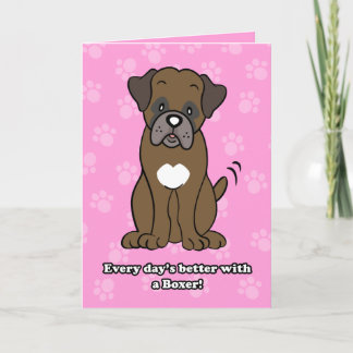 Carte de voeux pour chien de caricature mignonne