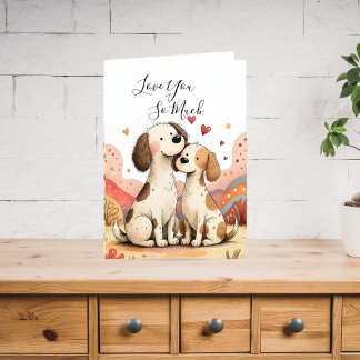 Carte de vœux pour chien de la Saint-Valentin
