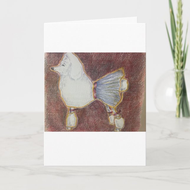 Carte de vœux pour chien des Pyrénées (Devant)