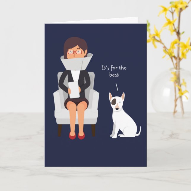 Carte de voeux pour chien du humour de quarantaine (Fleur jaune)