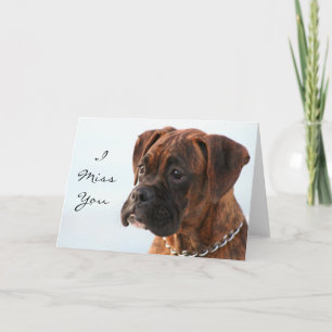 Carte de voeux pour chiot boxer