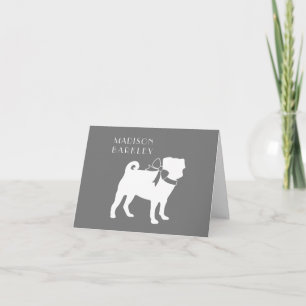 Carte de vœux pour chiot carlin
