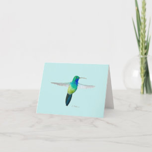 Carte de voeux pour colibri à bec large
