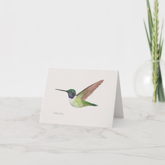 Carte de voeux pour colibri d'Anna (Devant)