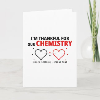 Carte de vœux pour couple de chimie Cadeau romanti