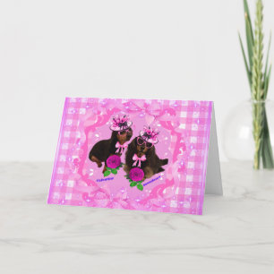 Carte de vœux pour dames Wow Weenie victoriennes