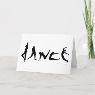 Carte de voeux pour danser Silhouette
