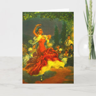 Carte de voeux pour danseur de flamenco