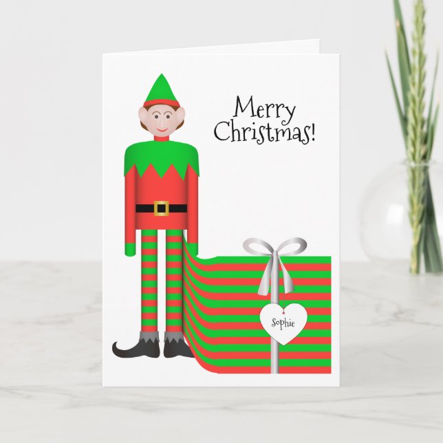 Carte de voeux pour elfes de Noël - Forfait cadeau (Devant)