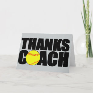 Carte de voeux pour entraîneur de softball personn