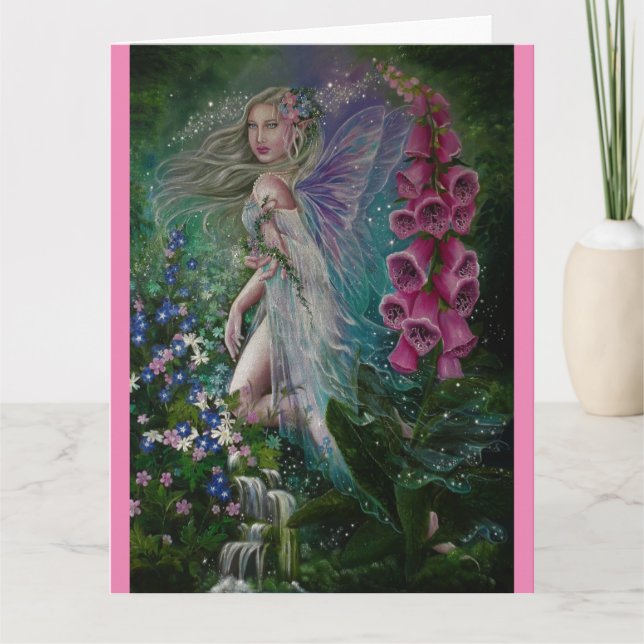 Carte de voeux pour fée de foxglove (Devant)
