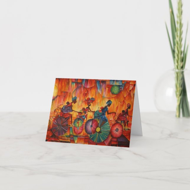 Carte de voeux pour femmes en roue (Devant)