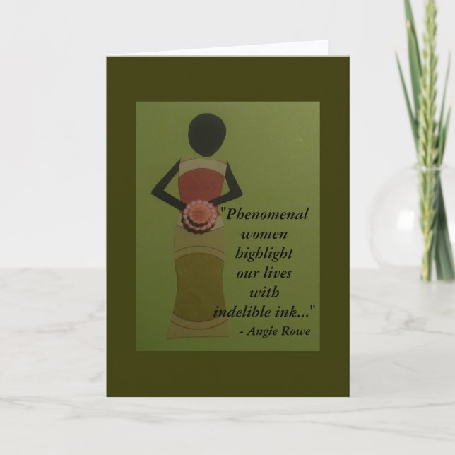 Carte de voeux pour femmes Phénoménales (Devant)
