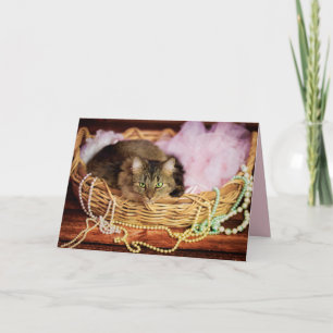 carte de voeux pour fille de fête